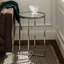 Leverette Glass Top Cross Legs End Table-35615126