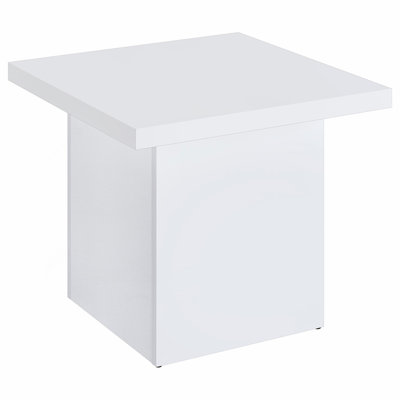 White High Gloss End Table