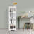 4-Tier Rotating Bookshelf, Floor Standing Rotating Bookcase