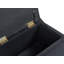Storage Ottoman OREM Fabric 100 cm 40 cm Blue-1430498791