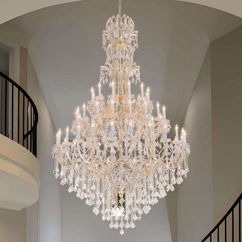 Light Crysrtal Dimmable Tiered Chandelier