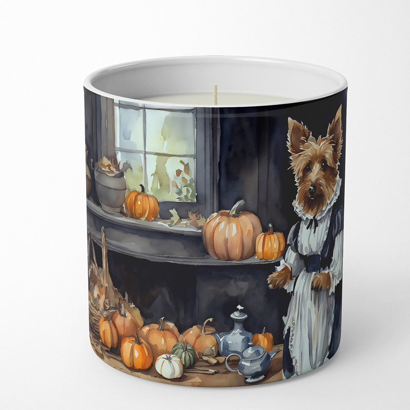 Bougie parfumée Pumpkin Pie avec support en céramique
