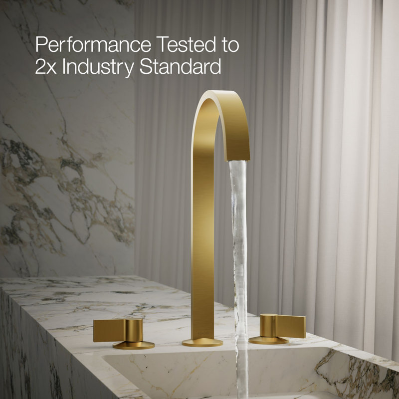 Components Bathroom Sink Spout With Ribbon Design