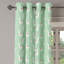 Rideau à 2 panneaux avec œillets East Urban Home, 50 po, vert menthe multicolore-106369798
