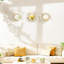 Ensemble de 3 miroirs muraux décoratifs pour la maison - or