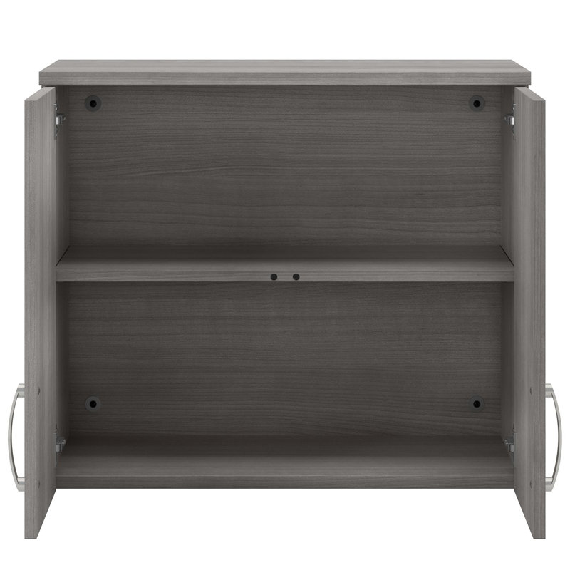 Universal Storage 44.02 Wide 3 Piece Modular Storage Set with Floor and Wall Cabinets, Platinum Gray