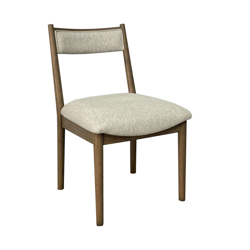 Fauteuil croissant en tissu de polyester Aurora, Latte