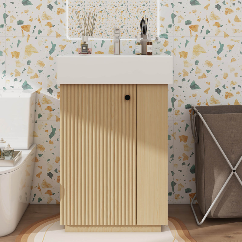 21.6" Stylish Bathroom Vanity Featuring Ceramic Sink