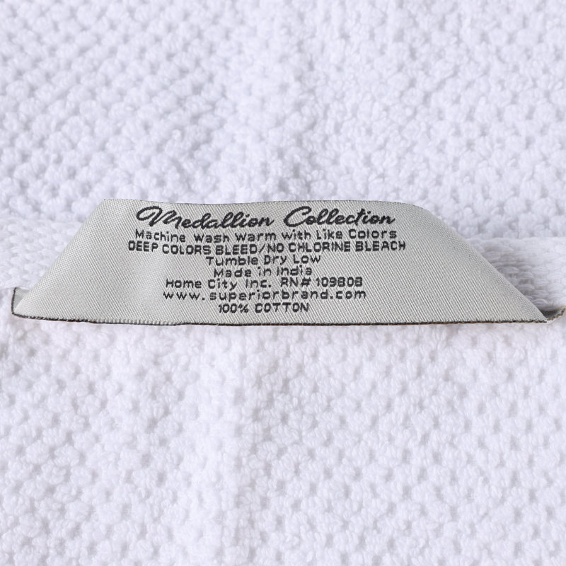 Ludwicka Medallion Cotton Jacquard Textured Soft Absorbent 3 Piece Assorted Bathroom Towel Set, Emberglow