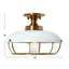 Plafonnier semi-encastré 1 lumière 13 po Apsel-552352864-552352871