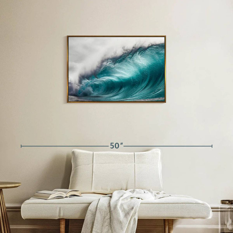 Mammoth Wave, 31 po x 21 po, Cadre flottant doré