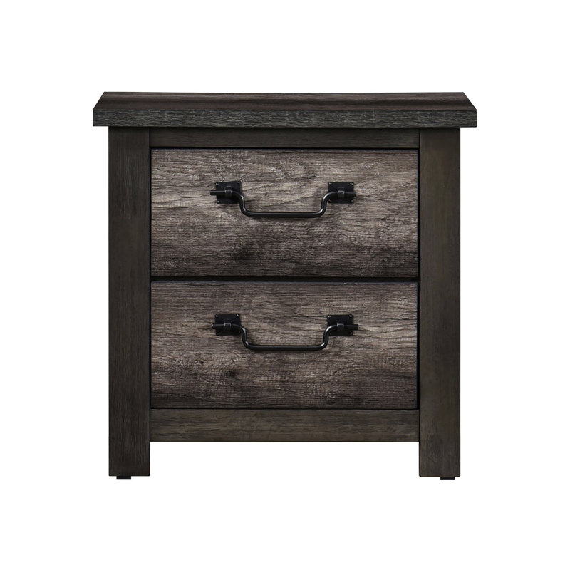 Table de chevet grise 2 pour chambre à coucher - La base 2 résiste aux marques et aux égratignures
