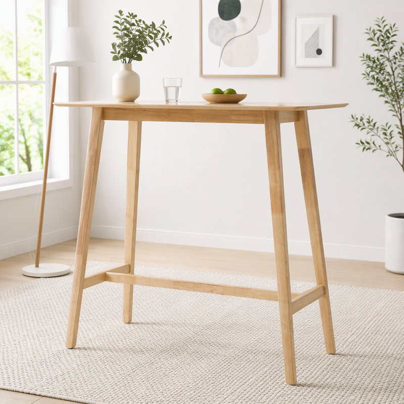 Table de bar en bois, Naturel
