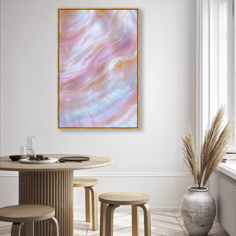 Iridescent Wave II Print by Oliver Gal, 16"H x 11"W, Gold Floater Frame
