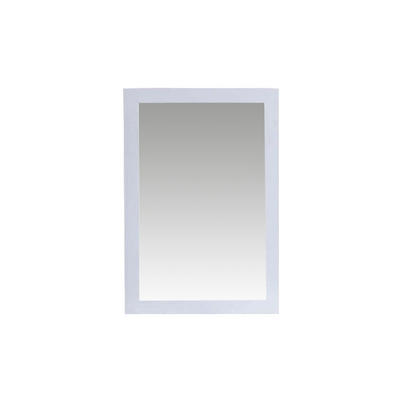 Siegle Wood Wall Mirror, Pure White