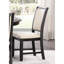 Of 2 Dining Side Chairs, Black Finish, Beige Textured Fabric, Transitional Style Finished Wooden Chairs 2, Upholstery, Casual