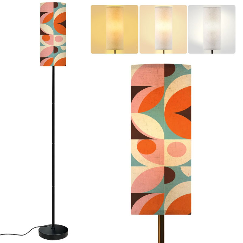  Lampe sur pied 68,5 "à fixation sur pied 50s moderne Mid Century