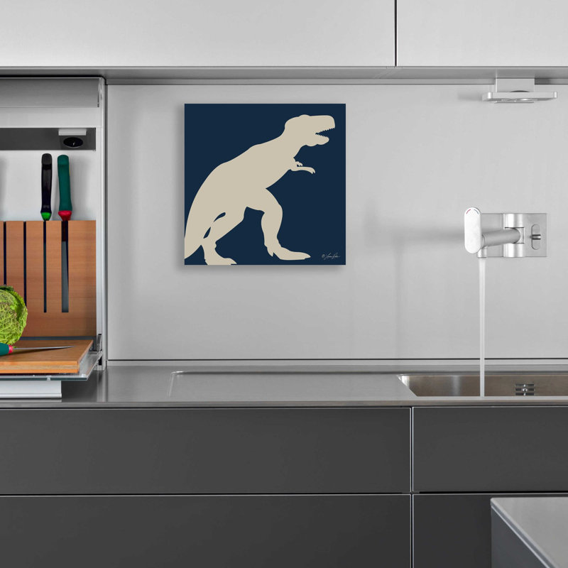 «Dino I» par Lauren Rader, art mural en verre acrylique, H 12 po x l 12 po x P 0,13 po