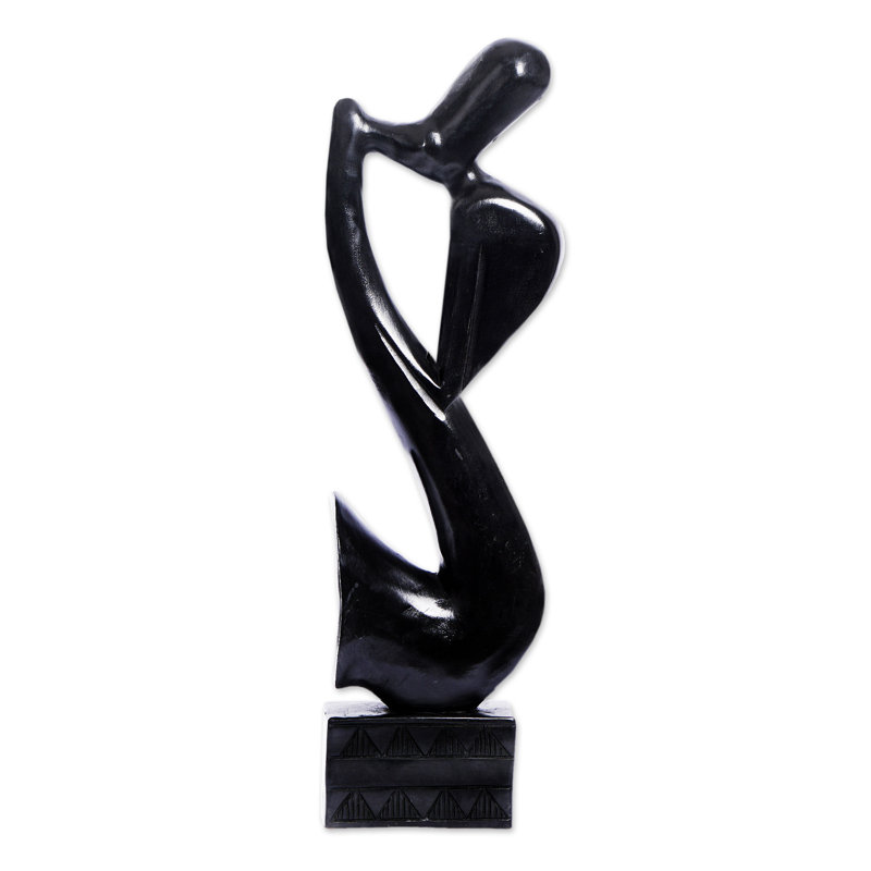 Man and Sax Wood Statue