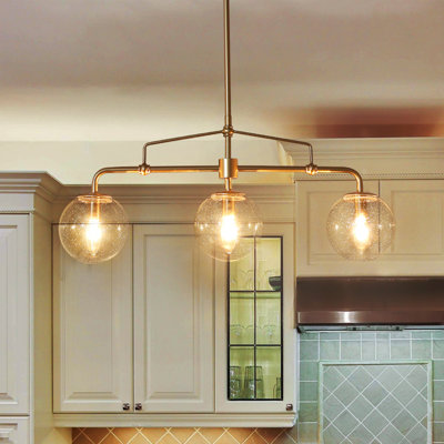 Lotoya 3-Light 25"W  Small Kitchen Island Linear Pendant Light