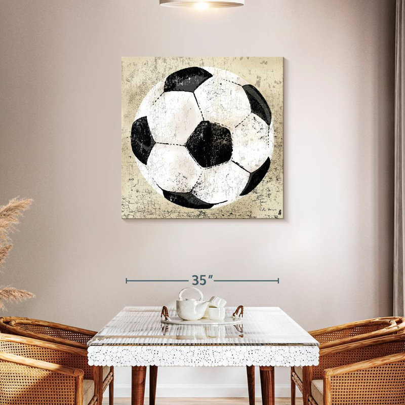 Ballon de football rétro Sirpi, H 36 po x l 36 po