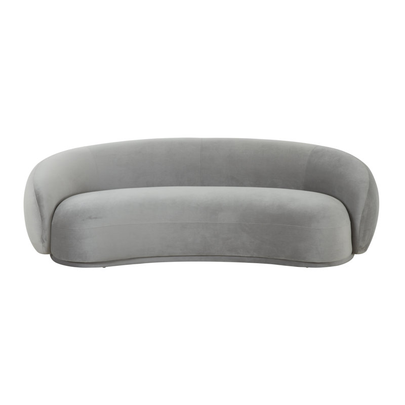 Tov Furniture Kendall Light Grey Velvet Sofa, Light Gray Velvet