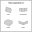 Édredon 7 pièces en faux suède double - noir 2 taies décoratives et 3 coussins décoratifs pour une élégante jupe de lit assortie-118650050-118650051