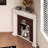 Beige Solid Wood Freestanding Fireplace