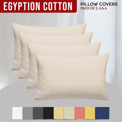 100% Cotton Flatweave Pillowcase - Set of 4