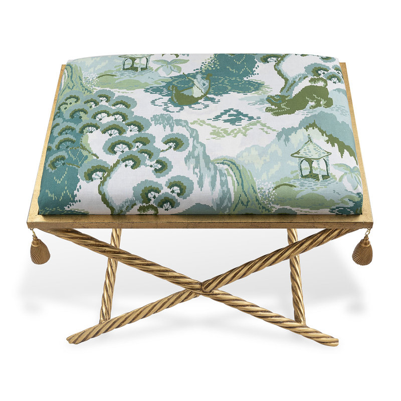 Delfern Polyester Blend Upholstered Bench, Celadon