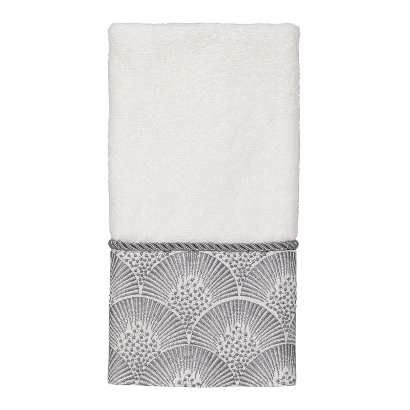Tricia 100% Cotton Midweight Hand Towel, White