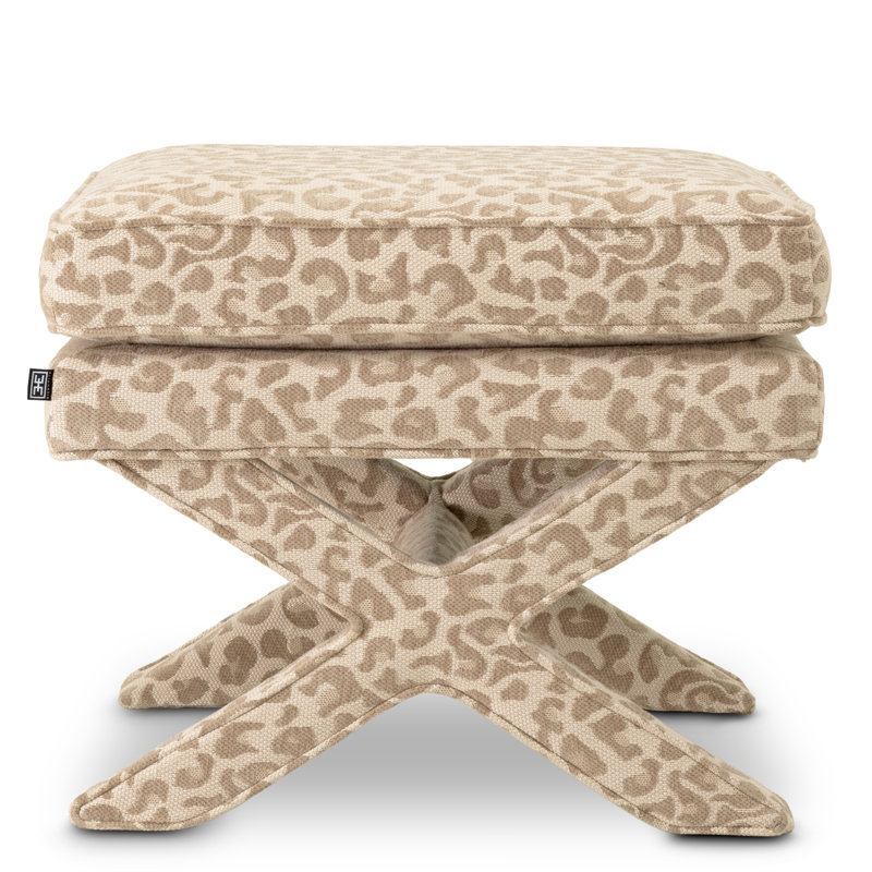 Stool Cordoba Harley Leopard Beige