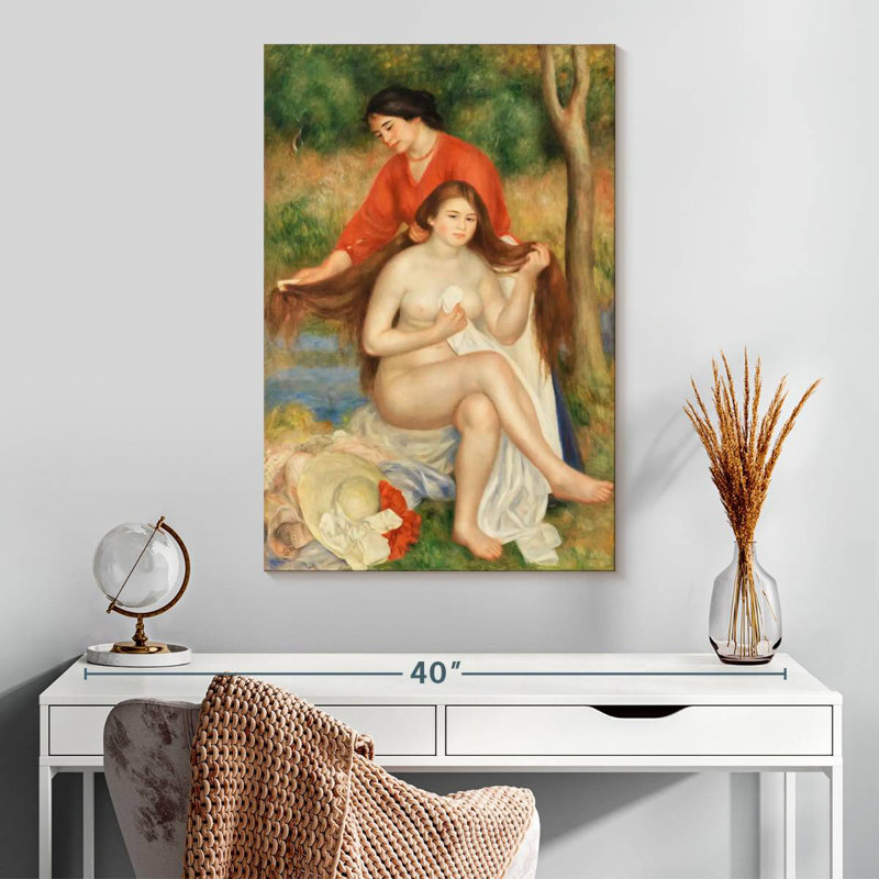 Leisha Bather And Maid, H 30 po x l 20 po