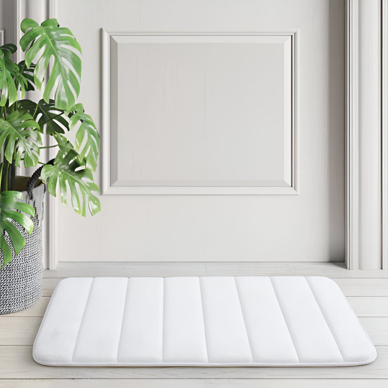 Rectangle Bath Mat, 60cm, 40cm, White