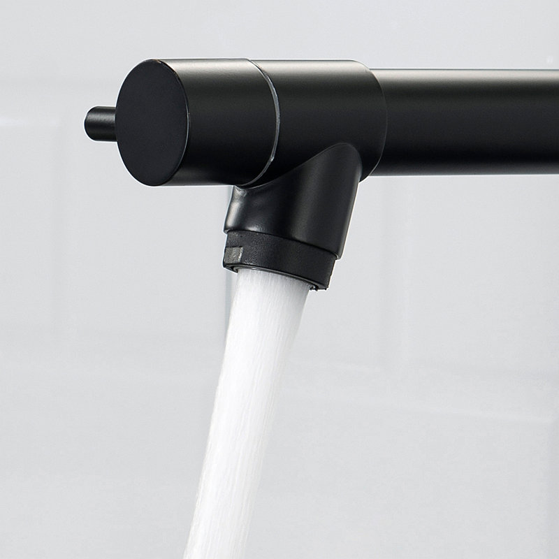 Robinet de cuisine commercial avec pulvérisateur rétractable, robinet d'évier de cuisine à poignée simple
