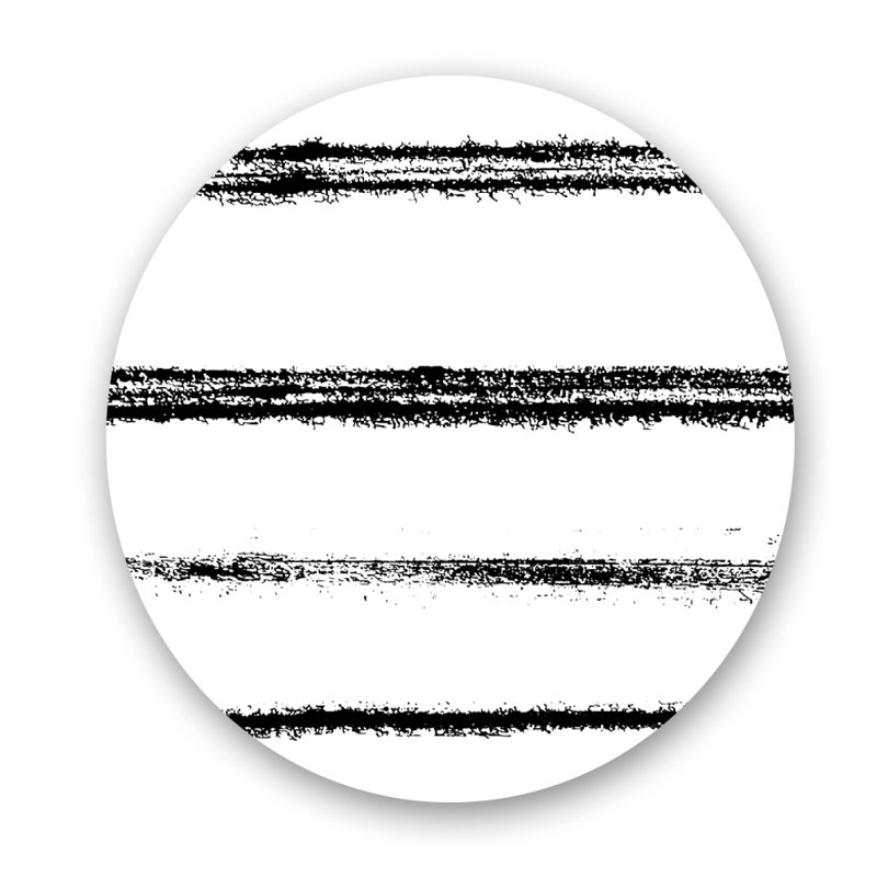 Ombrage - imprimé rond sans cadre, Plastique / acrylique, H 24 po x l 24 po