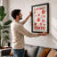 Postcard from Flower Market Tokyo Retro 1 Piece Single Picture Frame Wall Art-1209041954-1209042014