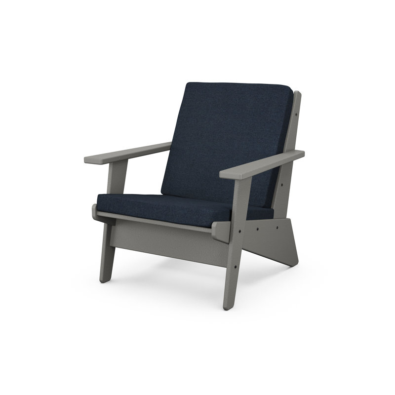 Chaise moderne POLYWOOD x Sol 72, Marine Indigo Revolution®, Gris ardoise