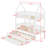 Charming House Bunk Bed with Fence Detail, Trundle and Three Drawers