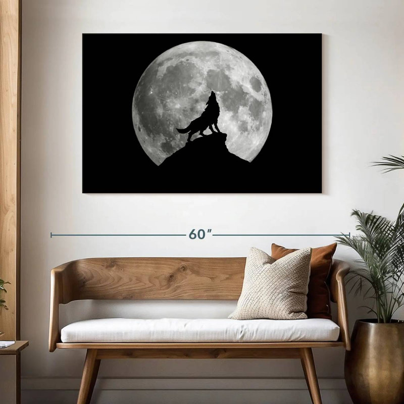 Wolf Moon, 32" H x 48" W