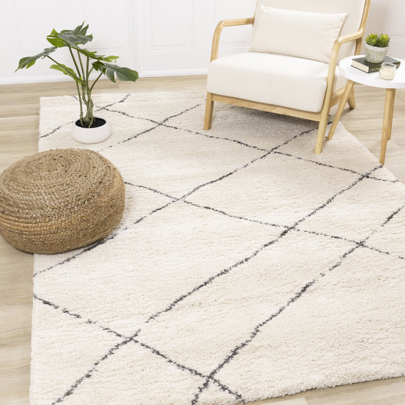 Tapis crème / gris Lydon, Rectangle 7'10'' x 10'10''
