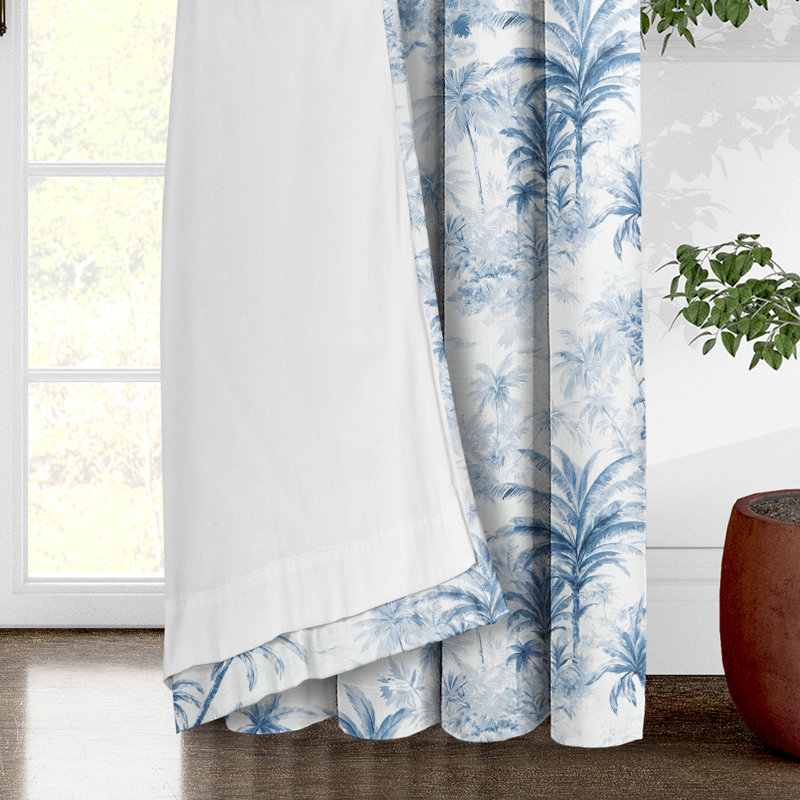 Palmora Toile, Denim, 50" W x 84" L