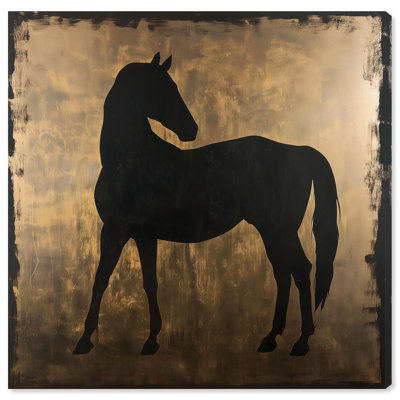Mythic Mane I Gold Farmhouse Art Canvas Print by Art Remedy