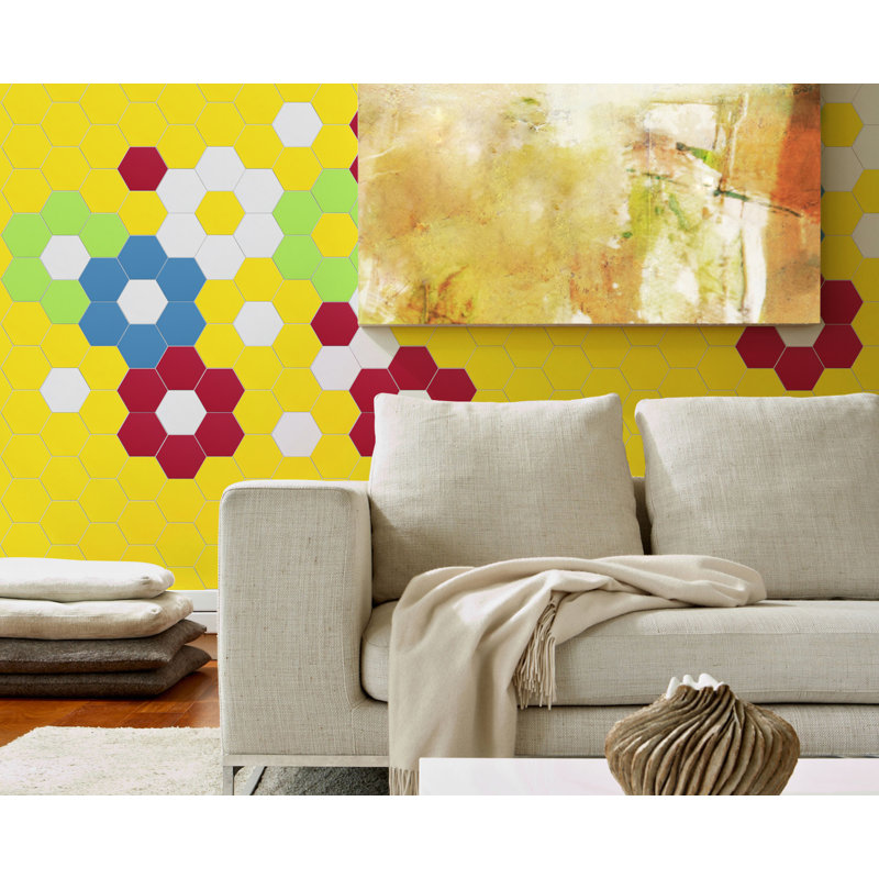 Carreau mural auto-adhésif en pierre hexagonale 6 "x 6,9" Bex, Abeille