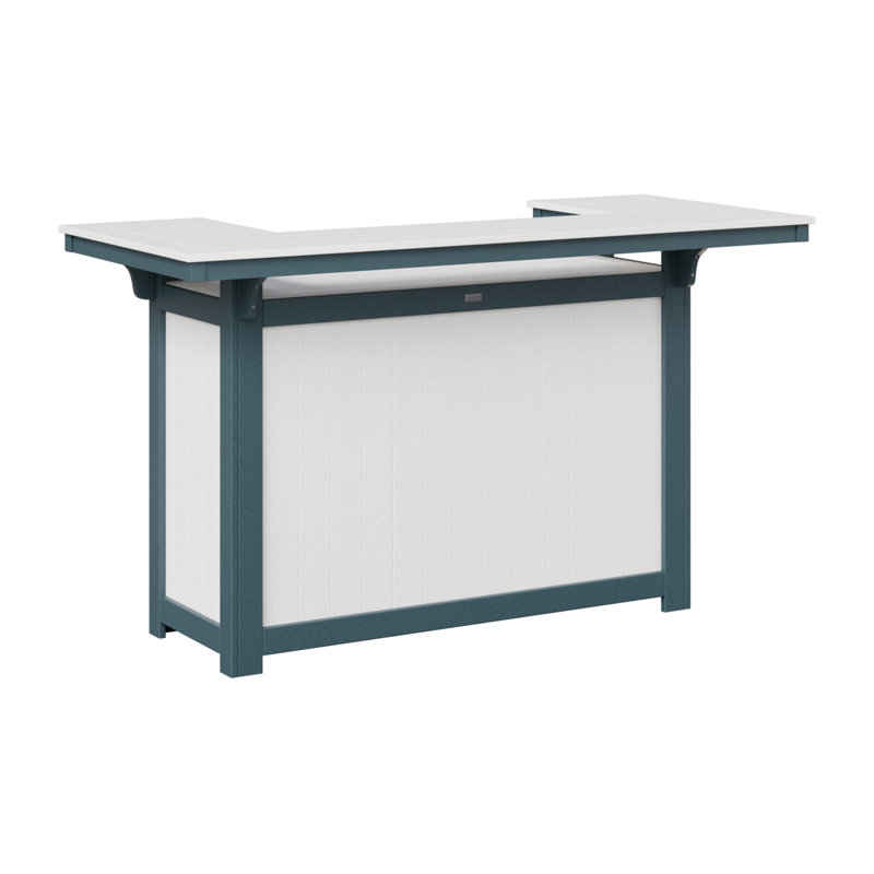Outdoor Rectangle Bar Table, Slate, White