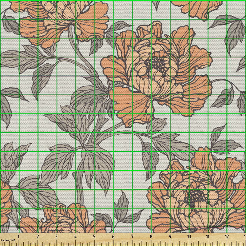 Chike Nostalgia Peony Flowers Multi-Purpose Fabric