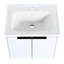 Lavabo de salle de bain mural moderne - meuble-lavabo 24 po avec trou de robinet en contreplaqué 24 po pour les petites salles de bain