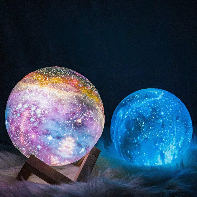 Lampe galaxie lune, H 7,15 po x l 6,85 po x P 6,75 po