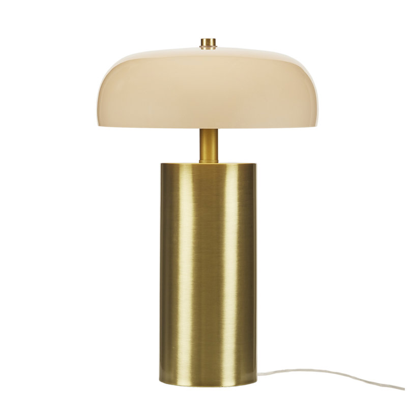 1- Piece One Size Textured Ceramic Table Lamp with Fluted Fabric Shade