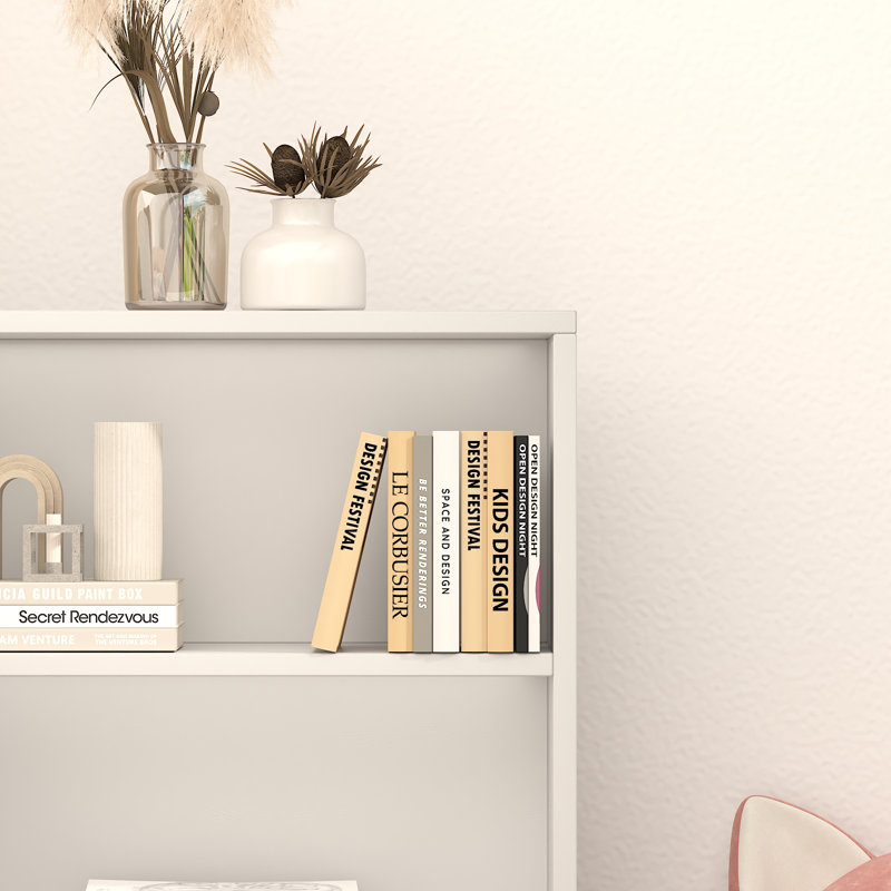 3-Tier Bookcase, Book Shelf, Open Storage Shelf, for Living Room, Home Office, Dinning Room, White